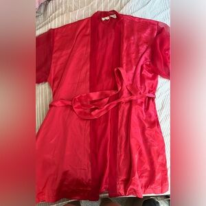 Victoria’s Secret red satin robe